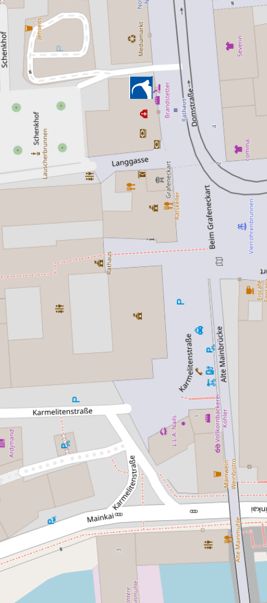 Anfahrt Rechtsanwaltskanzlei Würzburg